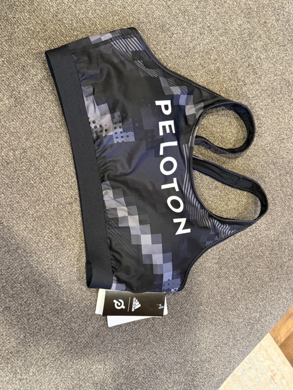 NWT Adidas x Peloton Sports Bra black and gray women’s size 1X